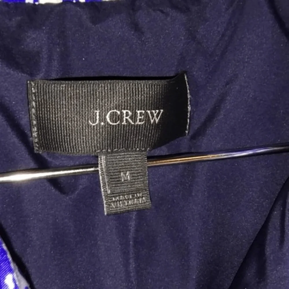 J Crew Womens Vest Sz Medium Fair Isle Button Front Insulated Ski Winter Outdoor